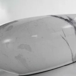 Vasque à Poser Effet Marbre Blanc Brillant Marbela 49 Cm -Produits De Salle De Bain Soldes 2024 22795 vasque marbre blanc