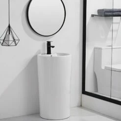 Vasque Totem Blanc Brillant Bowl -Produits De Salle De Bain Soldes 2024 22807 totem rond