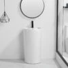 Vasque Totem Blanc Brillant Bowl -Produits De Salle De Bain Soldes 2024 22857 lavabo sur pied