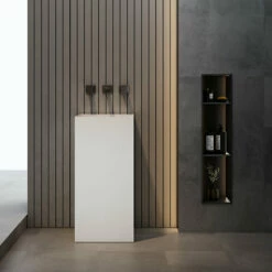 Lavabo Totem Block Solid Surface -Produits De Salle De Bain Soldes 2024 23071 totem block