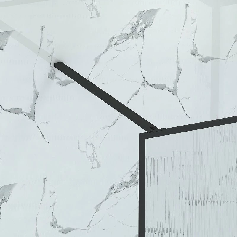 Paroi De Douche Ondulée Noire Luxblack 120 Cm 8 Paroi De Douche Ondulée Noire Luxblack 120 Cm – Image 6