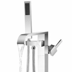 Mitigeur Au Sol Zeo Cascade -Produits De Salle De Bain Soldes 2024 23170 robinet cascade chrome baignoire