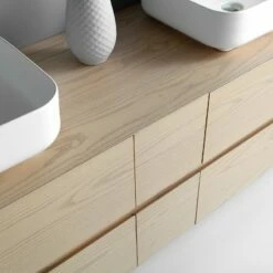 Meuble Bois Massif Woodland 170 Cm -Produits De Salle De Bain Soldes 2024 23189 meuble suspendu woodland