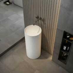Lavabo Totem Rotondo Solid Surface
