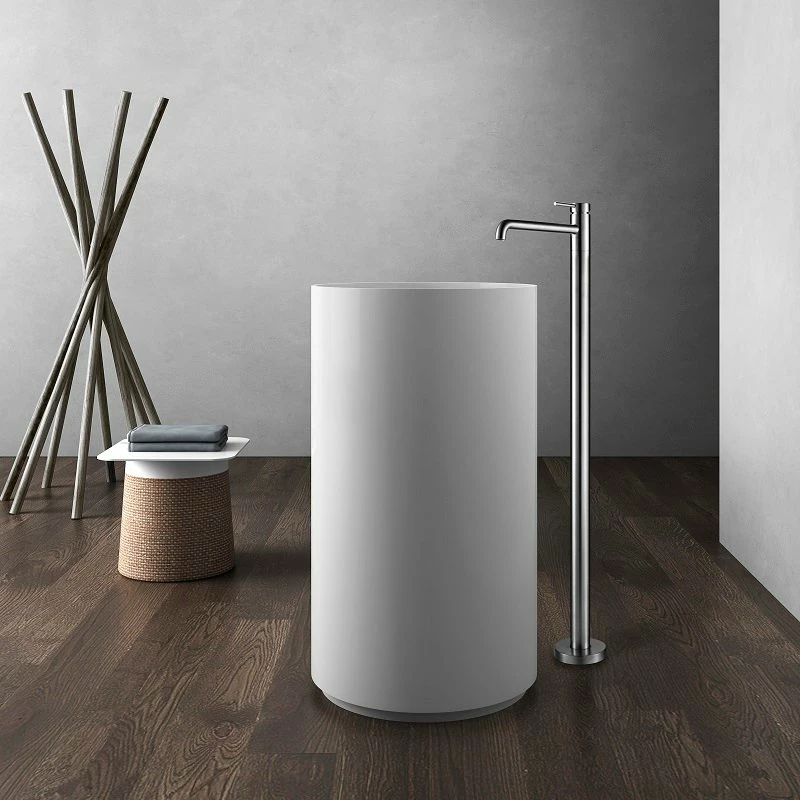 Robinet Mitigeur Sur Pied Totem Inceza Chrome Brossé 5 Robinet Mitigeur Sur Pied Totem Inceza Chrome Brossé – Image 3