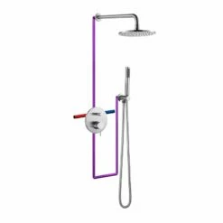 Kit De Douche Encastrable Inceza Chrome Brossé -Produits De Salle De Bain Soldes 2024 23928 kit douche inceza