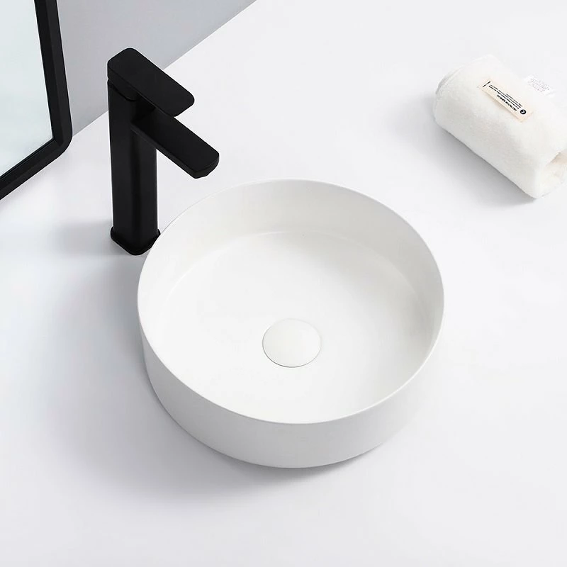 Vasque à Poser Blanche Mate Wit 36 Cm 5 Vasque à Poser Blanche Mate Wit 36 Cm – Image 3