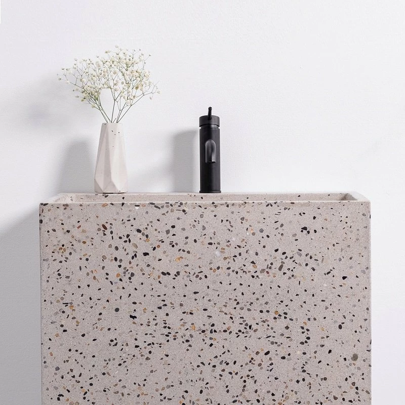 Lavabo Totem Rectangle Terrazzo Marron Venezia 5 Lavabo Totem Rectangle Terrazzo Marron Venezia – Image 3