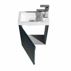 Meuble Lave Main Essential Anthracite 40 Cm X 22 Cm -Produits De Salle De Bain Soldes 2024 24047 anthracite essential