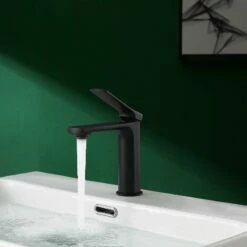 Robinet Mitigeur Rectango Noir Mat