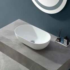 Vasque à Poser Forma 56 Cm Solid Surface -Produits De Salle De Bain Soldes 2024 24145 vasque a poser forma