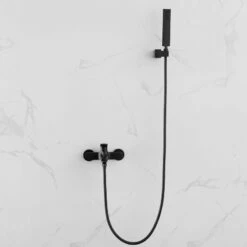 Mitigeur Bain Douche Rectango Noir Mat