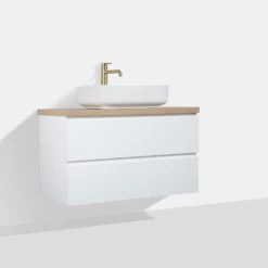 Meuble Avec Plan Pour Vasque Alicia Blanc Mat 90 Cm -Produits De Salle De Bain Soldes 2024 24678 meuble salle de bain blanc mat