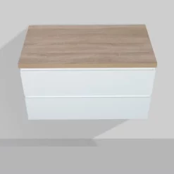 Meuble Avec Plan Pour Vasque Alicia Blanc Mat 90 Cm -Produits De Salle De Bain Soldes 2024 24683 plan bois alicia