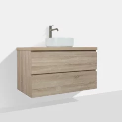 Meuble Avec Plan Pour Vasque Alicia Bois Chêne 90 Cm 14 Meuble Avec Plan Pour Vasque Alicia Bois Chêne 90 Cm -Produits De Salle De Bain Soldes 2024 24693 alicia 90 bois chene