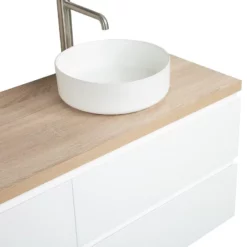 Meuble Avec Plan Pour Vasque Alicia Blanc Mat 140 Cm -Produits De Salle De Bain Soldes 2024 24720 meuble salle de bain blanc mat