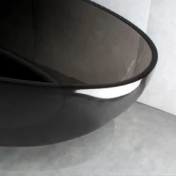 Baignoire Transparente Noire 165 Cm Fumé -Produits De Salle De Bain Soldes 2024 25063 baignoire ilot noir transparente