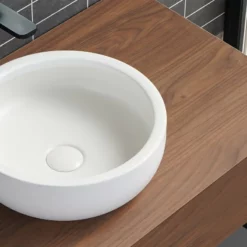Vasque à Poser Blanche Mate Cerclo 36 Cm -Produits De Salle De Bain Soldes 2024 25124 vasque ronde blanc