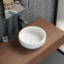 Vasque à Poser Blanche Mate Cerclo 36 Cm