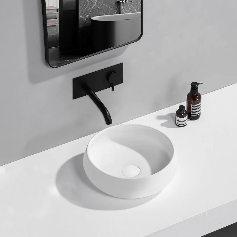 Vasque à Poser Blanche Mate Neptune 36 Cm 4 Vasque à Poser Blanche Mate Neptune 36 Cm – Image 2