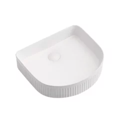 Vasque à Poser Blanche Mate Ondulaé 42 Cm 13 Vasque à Poser Blanche Mate Ondulaé 42 Cm -Produits De Salle De Bain Soldes 2024 25149 vasque cannele blanc mat