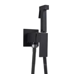 Ensemble De Douchette Hygiénique Carré Noir