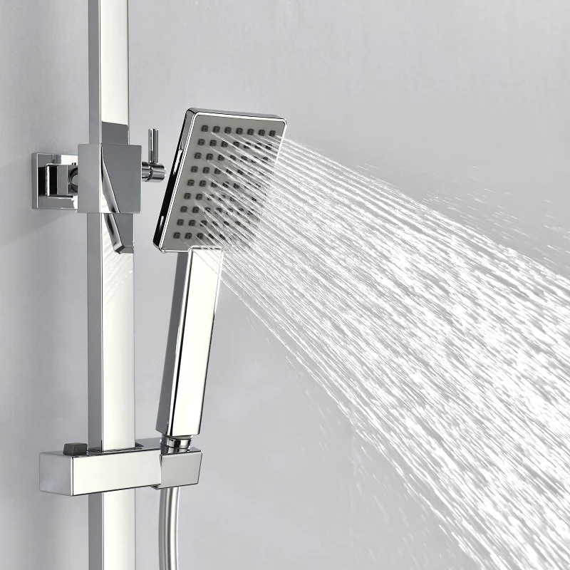 Colonne De Douche Mécanique Carréo Chrome 5 Colonne De Douche Mécanique Carréo Chrome – Image 3