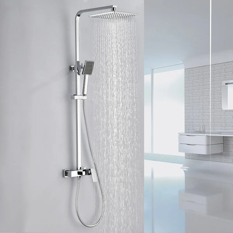 Colonne De Douche Mécanique Carréo Chrome 12 Colonne De Douche Mécanique Carréo Chrome – Image 10