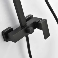 Colonne De Douche Mécanique Noire Carréo -Produits De Salle De Bain Soldes 2024 25231 mitigeur douche carreo noir