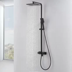 Colonne De Douche Mécanique Noire Carréo -Produits De Salle De Bain Soldes 2024 25243 colonne carre noir