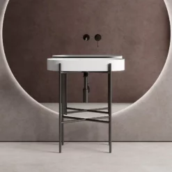 Console Blanc Mat ELLE 70 Cm -Produits De Salle De Bain Soldes 2024 25390 lavabo elle