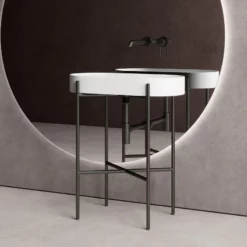 Console Blanc Mat ELLE 70 Cm -Produits De Salle De Bain Soldes 2024 25391 lave main elle