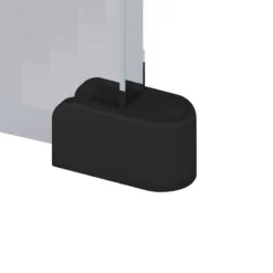 Paroi De Douche Fixe Noir Mat -Produits De Salle De Bain Soldes 2024 25473 pied fixation verre noir