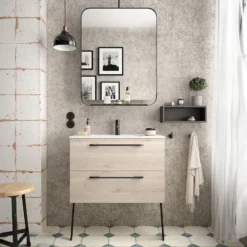 Meuble De Salle De Bain Sur Pied Profondeur 35 Cm