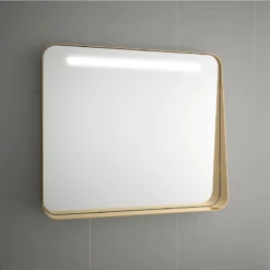 Miroir Apolo LED Noir Mat Ou Or -Produits De Salle De Bain Soldes 2024 25753 miroir led or mat