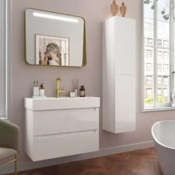 Miroir Apolo LED Noir Mat Ou Or -Produits De Salle De Bain Soldes 2024 25754 miroir or mat led