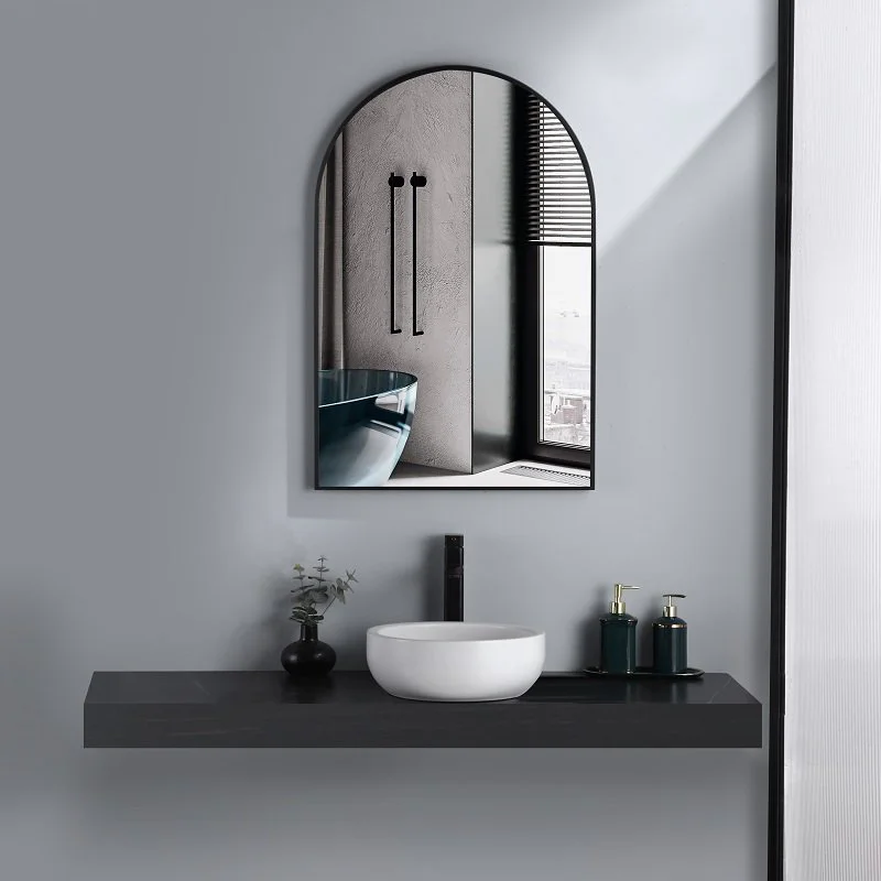 Miroir Arche Noir Mat 60 Cm 4 Miroir Arche Noir Mat 60 Cm – Image 2