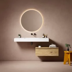 Ensemble Vasque Sisa 120 Cm Et Meuble 80 Cm -Produits De Salle De Bain Soldes 2024 25898 sisa 120 sheda 80 bois