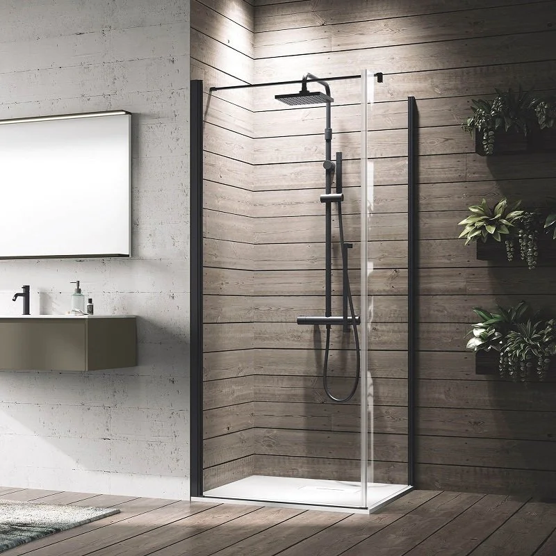 Paroi D'angle Carré Noir Mat Sur-mesure 4 Paroi D'angle Carré Noir Mat Sur-mesure – Image 2