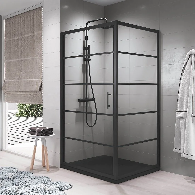 Porte D'angle Atelier Noir Mat Sur Mesure 3 Porte D'angle Atelier Noir Mat Sur Mesure