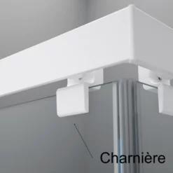 Porte Coulissante Sur Mesure Noir Mat -Produits De Salle De Bain Soldes 2024 26191 charniere kuadra