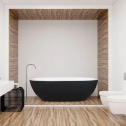 Baignoire Solid Surface SOBIN Noir Et Blanc 180 Cm