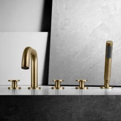 Mélangeur Baignoire Encastrado Antique Brass 12 Mélangeur Baignoire Encastrado Antique Brass -Produits De Salle De Bain Soldes 2024 26296 melangeur baignoire laiton