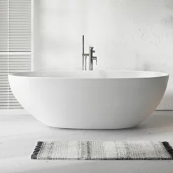 Baignoire îlot Lipsia Blanc Mat 165 Cm -Produits De Salle De Bain Soldes 2024 26353 lipsia mat