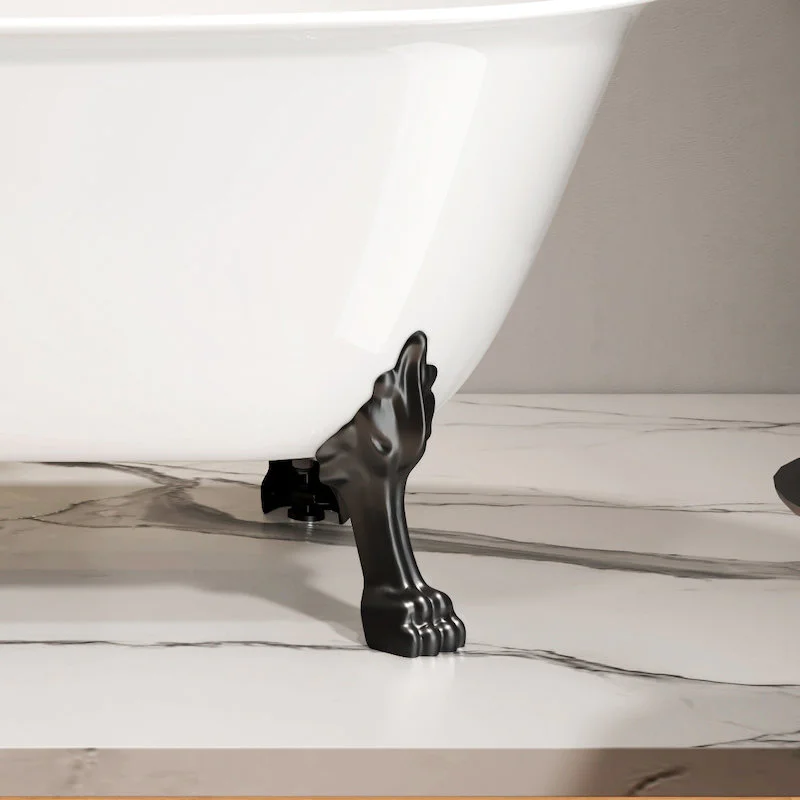 Baignoire Rétro Pied De Lion Noir 165 Cm 5 Baignoire Rétro Pied De Lion Noir 165 Cm – Image 3