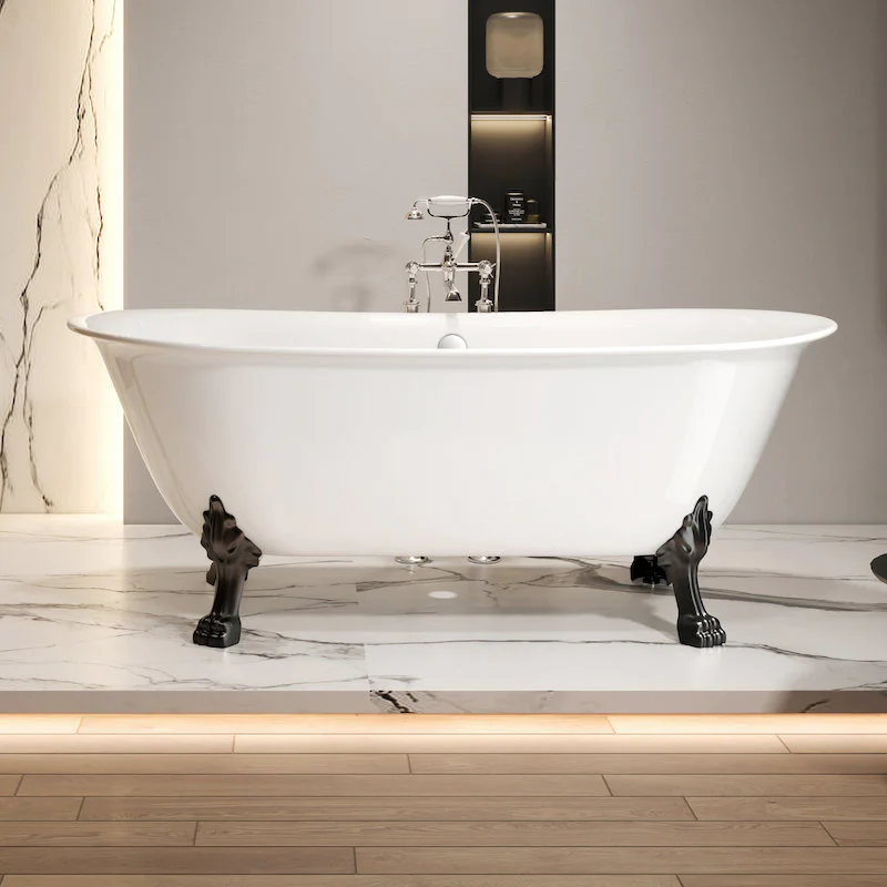 Baignoire Rétro Pied De Lion Noir 165 Cm 6 Baignoire Rétro Pied De Lion Noir 165 Cm – Image 4