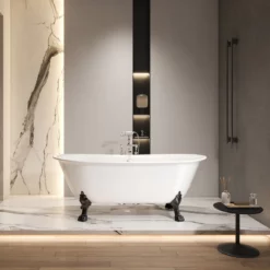 Baignoire Rétro Pied De Lion Noir 165 Cm