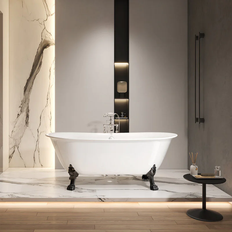 Baignoire Rétro Pied De Lion Noir 165 Cm 3 Baignoire Rétro Pied De Lion Noir 165 Cm