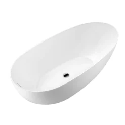Baignoire îlot Lipsia Blanc Mat 165 Cm -Produits De Salle De Bain Soldes 2024 26381 lipsia balnc