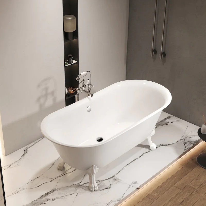 Baignoire Rétro Pieds De Lion Blancs 4 Baignoire Rétro Pieds De Lion Blancs – Image 2